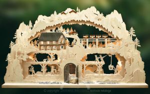3D-Schwibbogen Bergbau, groß 3D-Schwibbogen Bergbau, groß