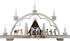 Schwibbogen Christi Geburt mit Krippe Schwibbogen Christi Geburt mit Krippe
