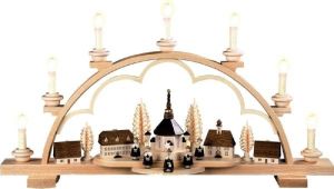 Schwibbogen Seiffener Dorf LED