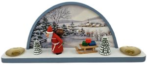 Schwibbogen Winter mit Weihnachtsmann Schwibbogen Winter mit Weihnachtsmann