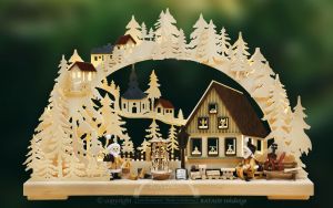 3D-Schwibbogen Weihnachtsmannwerkstatt, klein 3D-Schwibbogen Weihnachtsmannwerkstatt, klein