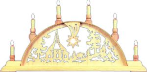 Schwibbogen Seiffener Kirche mit Licht Schwibbogen Seiffener Kirche mit Licht