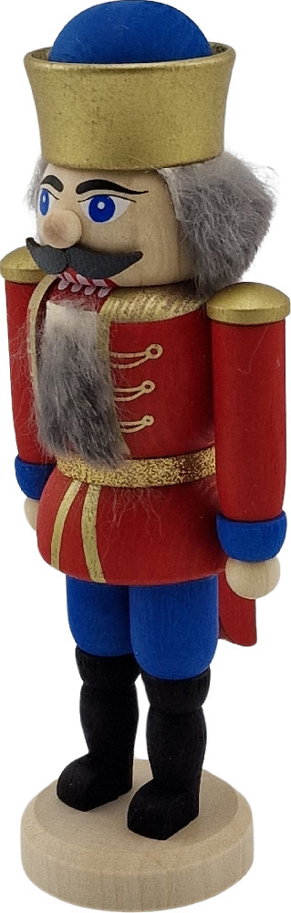 Mini-Nussknacker König rot, 13 cm