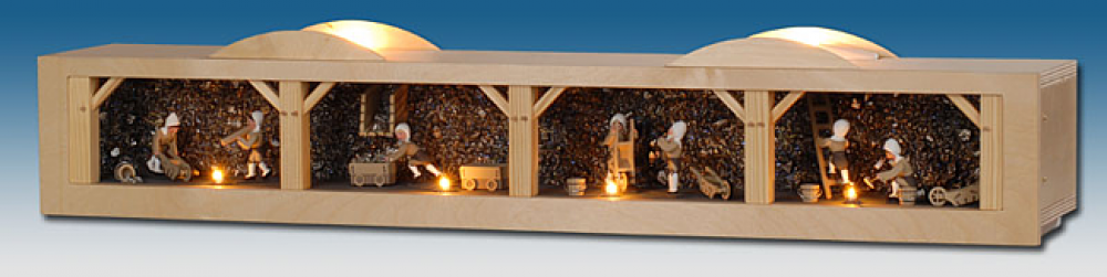 Sockel mit Bergwerk unter Tage, für Schwibbögen bis 74 cm Sockel mit Bergwerk unter Tage, für Schwibbögen bis 74 cm