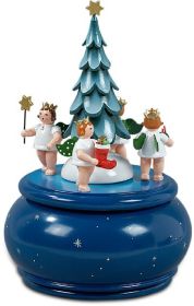 Spieldose Advendtengel mit Baum