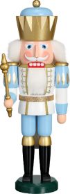 Nussknacker König, weiß-blau
