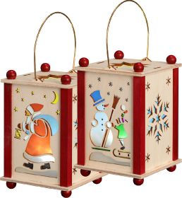 Laterne Weihnachtsmann & Schneemann Laterne Weihnachtsmann & Schneemann