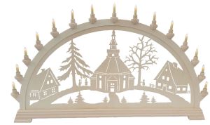 Schwibbogen Seiffener Kirche, groß Schwibbogen Seiffener Kirche, groß
