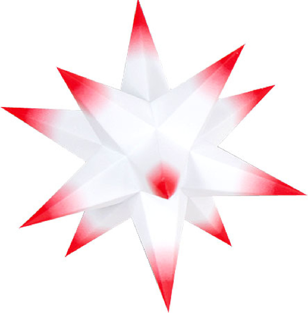 Adventsstern - weißer Kern mit roter Spitze