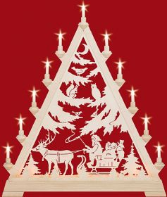 Große Spitze Nikolaus mit Schlitten Große Spitze Nikolaus mit Schlitten