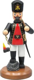 Räuchermann Bergmann mit Licht und Erzstück - rot Räuchermann Bergmann mit Licht und Erzstück - rot