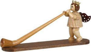Engel mit Alphorn, Natur mit-Krone