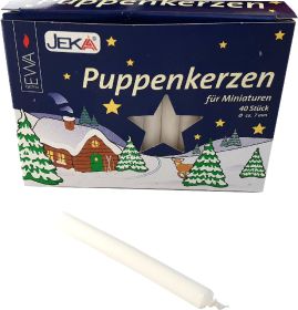 Puppenkerzen, 7 mm, weiß Puppenkerzen, 7 mm, weiß