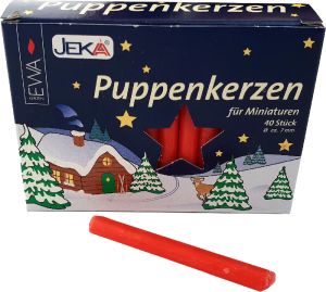 Puppenkerzen, 7 mm, rot