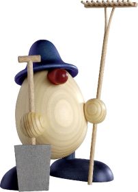 Eierkopf Benno, der Gärtner, blau Eierkopf Benno, der Gärtner, blau