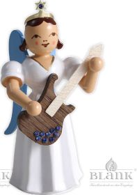 Langrockengel mit E-Gitarre und Swarovski-Elements, farbig