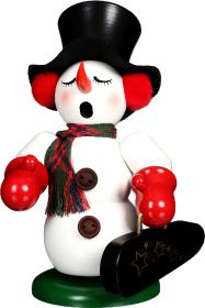 Räuchermann Schneemann mit Geigenkasten Räuchermann Schneemann mit Geigenkasten