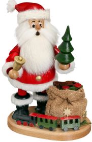 Räuchermann Weihnachtsmann mit Eisenbahn Räuchermann Weihnachtsmann mit Eisenbahn