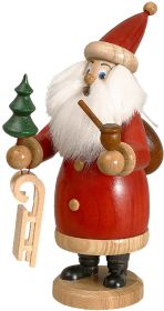 Räuchermann Weihnachtsmann mit Sclitten, rot Räuchermann Weihnachtsmann mit Sclitten, rot