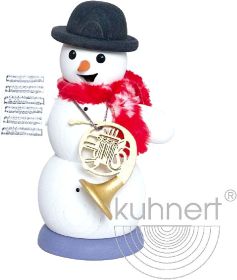 Räuchermann Schneemann mit Horn Räuchermann Schneemann mit Horn