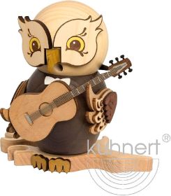 Räucherfigur Eule mit Gitarre
