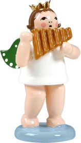 Engel mit Panflöte, mit Krone Engel mit Panflöte, mit Krone