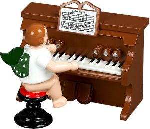Engel mit Harmonium, braun, ohne Krone Engel mit Harmonium, braun, ohne Krone