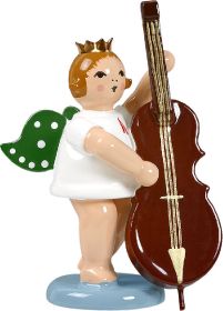 Engel mit Kontrabass, mit Krone Engel mit Kontrabass, mit Krone