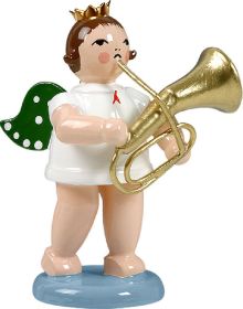 Engel mit Tenorhorn, mit Krone Engel mit Tenorhorn, mit Krone