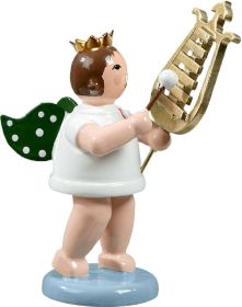 Engel mit Lyraglockenspiel, mit Krone Engel mit Lyraglockenspiel, mit Krone