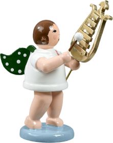 Engel mit Lyraglockenspiel, ohne Krone Engel mit Lyraglockenspiel, ohne Krone