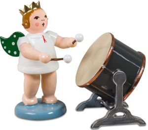 Engel mit großer Orchestertrommel, mit Krone Engel mit großer Orchestertrommel, mit Krone