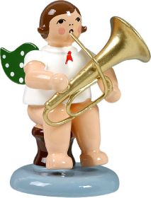 Engel mit Tuba, sitzend, ohne Krone Engel mit Tuba, sitzend, ohne Krone