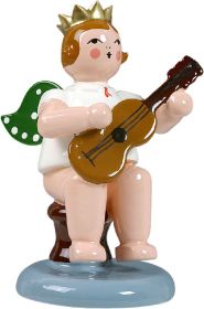 Engel mit Gitarre, sitzend, mit Krone Engel mit Gitarre, sitzend, mit Krone