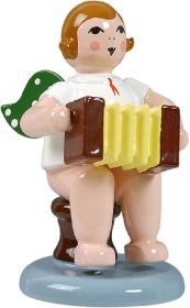 Engel mit Harmonika, sitzend, ohne Krone Engel mit Harmonika, sitzend, ohne Krone