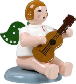 Engel mit Gitarre, flach sitzend, ohne Krone Engel mit Gitarre, flach sitzend, ohne Krone