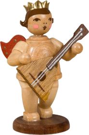 Engel mit Balalaika - mit Krone, natur