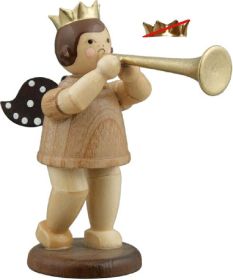 Engel mit Fanfare - ohne Krone, natur