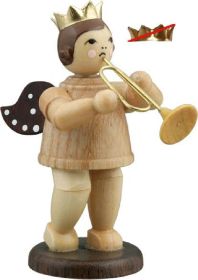 Engel mit Jazztompete - ohne Krone, natur