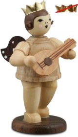 Engel mit Mandoline - ohne Krone, natur