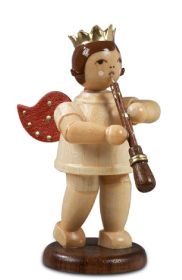 Engel mit Oboe - mit Krone, natur