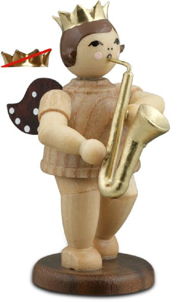 Engel mit Saxophon - ohne Krone, natur