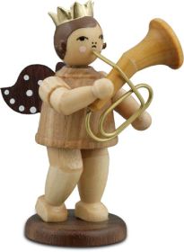 Engel mit Tenorhorn - mit Krone, natur