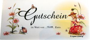 Gutschein Blumenmädchen - 15,00 EUR