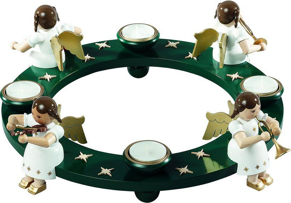 Tischaufsatz Engelquartett mit Kerzenschalen