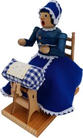 Räuchermann Klöpplerin, blau Räuchermann Klöpplerin, blau