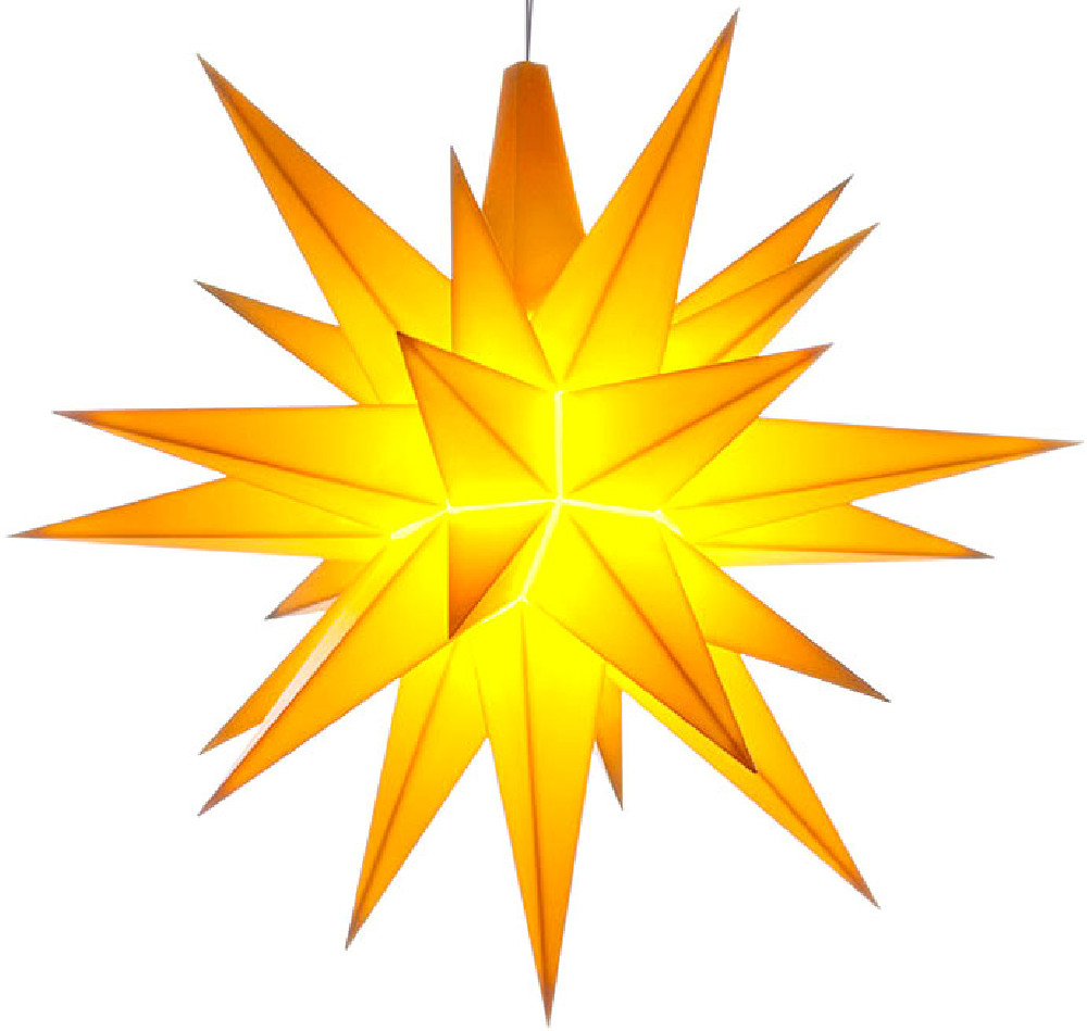 Kleiner Herrnhuter Stern A1e gelb, LED