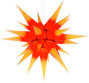Original Herrnhuter Adventsstern, gelb mit rotem Kern - 60cm Original Herrnhuter Adventsstern, gelb mit rotem Kern - 60cm