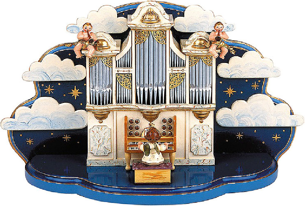 Orgel mit kleiner Wolke, mit Spielwerk