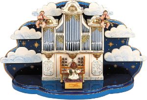 Orgel mit kleiner Wolke, mit Spielwerk Orgel mit kleiner Wolke, mit Spielwerk